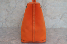 将图片加载到图库查看器，HERMES GARDEN PARTY PM Toile officier/Leather Orange □M刻印 Tote bag 600060215
