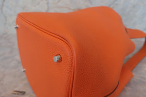 HERMES／エルメス ピコタンロックＭＭ トリヨンクレマンス オレンジ ハンドバッグ 700080065