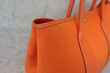 将图片加载到图库查看器，HERMES GARDEN PARTY PM Toile officier/Leather Orange □M刻印 Tote bag 600060215
