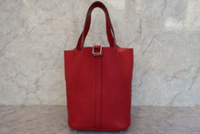 Load image into Gallery viewer, HERMES PICOTIN LOCK GM Clemence leather Rouge garance □R Engraving Hand bag 600120139
