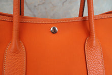 将图片加载到图库查看器，HERMES GARDEN PARTY PM Toile officier/Leather Orange □M刻印 Tote bag 600060215
