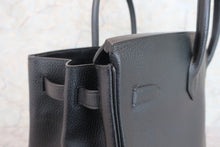 将图片加载到图库查看器，HERMES BIRKIN 40 Ardennes leather Black 〇W刻印 Hand bag 600100194
