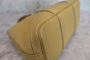 HERMES GARDEN PARTY TPM Negonda leather Cardamome □K Engraving Tote bag 500090213