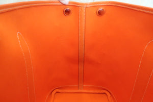 HERMES GARDEN PARTY PM Toile officier/Leather Orange □M刻印 Tote bag 600060215