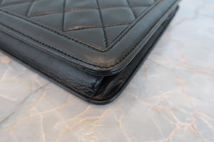 CHANEL/シャネル マトラッセフリンジチェーンショルダーバッグ ラムスキン ブラック/ゴールド金具 ショルダーバッグ 700070035