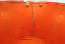 将图片加载到图库查看器，HERMES GARDEN PARTY PM Toile officier/Leather Orange □M刻印 Tote bag 600060215
