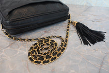 將圖片載入圖庫檢視器 CHANEL/シャネル マトラッセフリンジチェーンショルダーバッグ ラムスキン ブラック/ゴールド金具ショルダーバッグ 800030140
