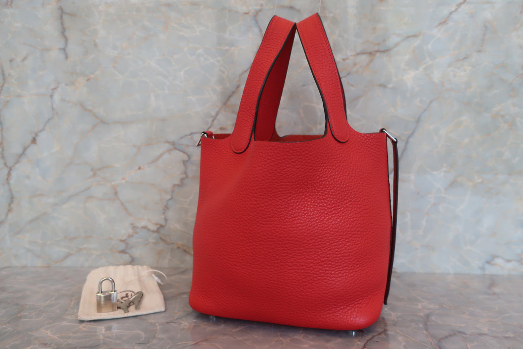 HERMES／エルメス ピコタンロックＰＭ トリヨンクレマンス ルージュクー Y刻印 ハンドバッグ 700080114