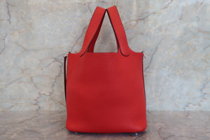 HERMES／エルメス ピコタンロックＰＭ トリヨンクレマンス ルージュクー Y刻印 ハンドバッグ 700080114
