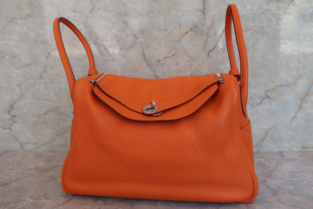 HERMES LINDY 34 Clemence leather Orange □P刻印 Shoulder bag 600080152