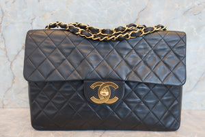 CHANEL/シャネル デカマトラッセシングルフラップチェーンショルダーバッグ ラムスキン ブラック/ゴールド金具 ショルダーバッグ 700040020