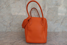 将图片加载到图库查看器，HERMES LINDY 34 Clemence leather Orange □P刻印 Shoulder bag 600080152
