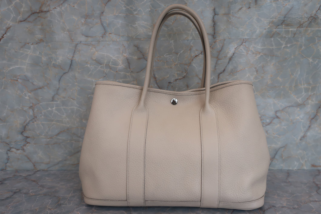 HERMES GARDEN PARTY PM Country leather Craie □O刻印 Tote bag 600040060