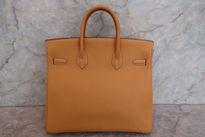 HERMES HAUT A COURROIRE 32 Fjord leather Natural sable □A Engraving Hand bag 700090116