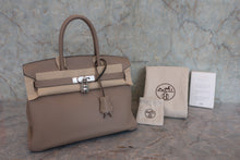 画像をギャラリービューアに読み込む, HERMES／エルメス バーキン30 トリヨンクレマンス トゥルティエールグレー □N刻印 ハンドバッグ 800080066

