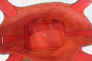 HERMES／エルメス ピコタンロックＰＭ トリヨンクレマンス ルージュクー Y刻印 ハンドバッグ 700080114