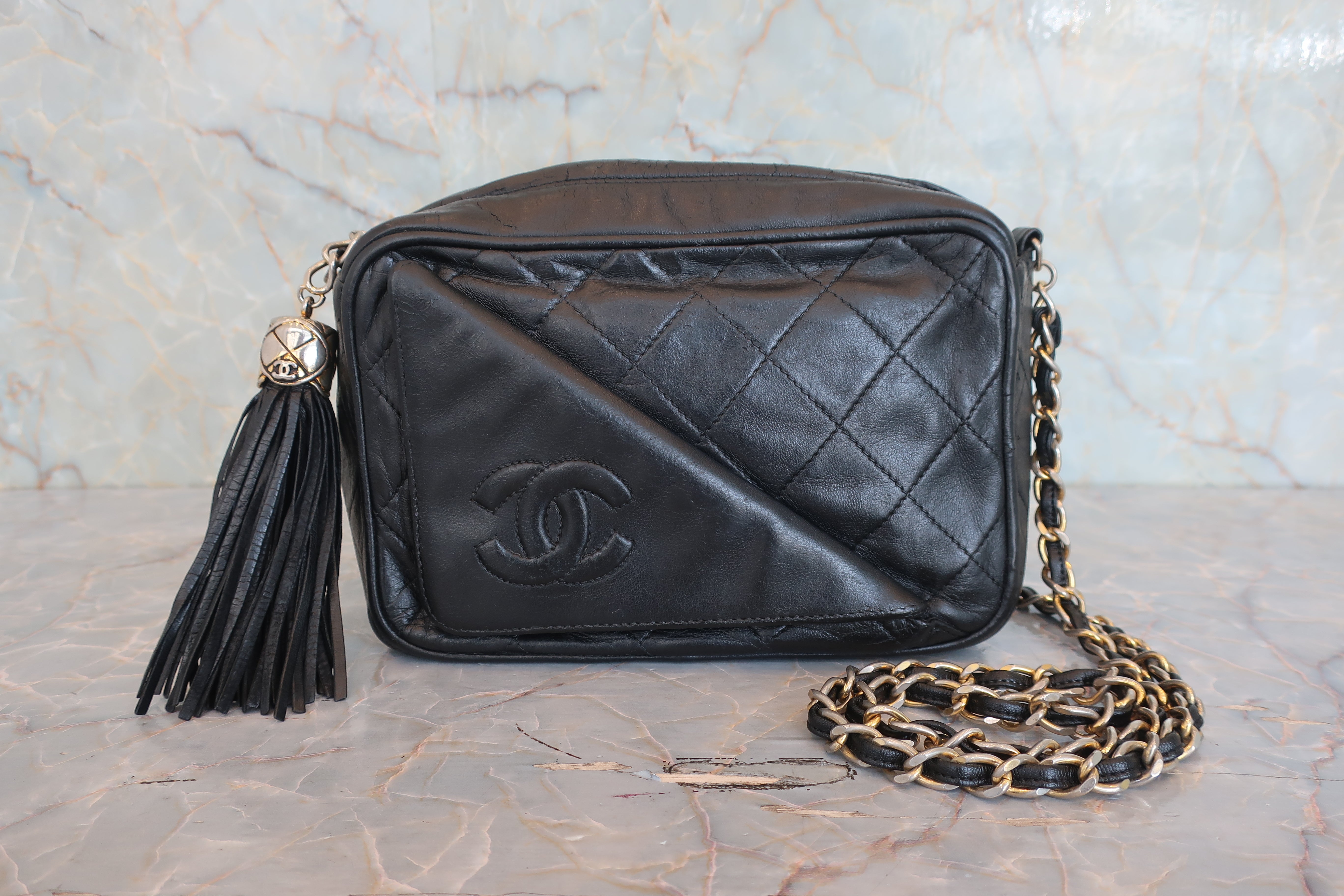 CHANEL/シャネル マトラッセフリンジチェーンショルダーバッグ