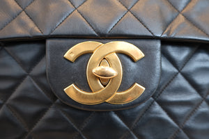 CHANEL/シャネル デカマトラッセシングルフラップチェーンショルダーバッグ ラムスキン ブラック/ゴールド金具 ショルダーバッグ 700040020