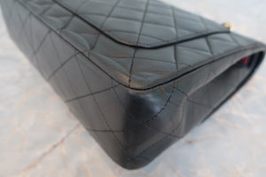 CHANEL/シャネル マトラッセWフラップWチェーンショルダーバッグ ラムスキン ブラック/ゴールド金具 ショルダーバッグ 700070029