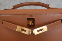 将图片加载到图库查看器，HERMES KELLY 28 Box carf leather Natural 〇W刻印 Shoulder bag 600100175
