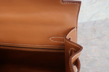 将图片加载到图库查看器，HERMES KELLY 28 Box carf leather Natural 〇W刻印 Shoulder bag 600100175
