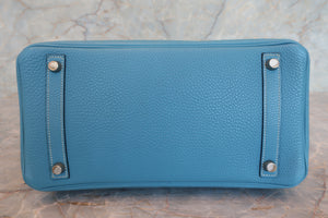 HERMES／エルメス バーキン30 トゴ ブルージーン □E刻印 ハンドバッグ 700060295