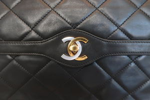 CHANEL/シャネル パリ限定マトラッセダブルフラップチェーンショルダーバッグ ラムスキン ブラック/ゴールド金具 ショルダーバッグ 600090167