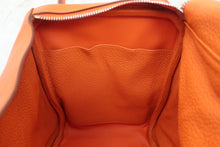 Load image into Gallery viewer, HERMES LINDY 34 Clemence leather Orange □P Engraving Shoulder bag 600080152
