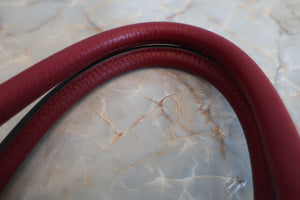 HERMES BIRKIN 30 Clemence leather Rouge Grenet A Engraving Hand bag 500080010