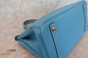 HERMES／エルメス バーキン30 トゴ ブルージーン □E刻印 ハンドバッグ 700060295