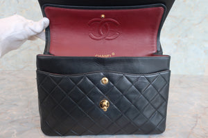 CHANEL/シャネル マトラッセWフラップWチェーンショルダーバッグ ラムスキン ブラック/ゴールド金具 ショルダーバッグ 700070029
