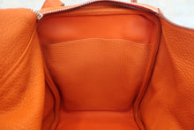 将图片加载到图库查看器，HERMES LINDY 34 Clemence leather Orange □P刻印 Shoulder bag 600080152
