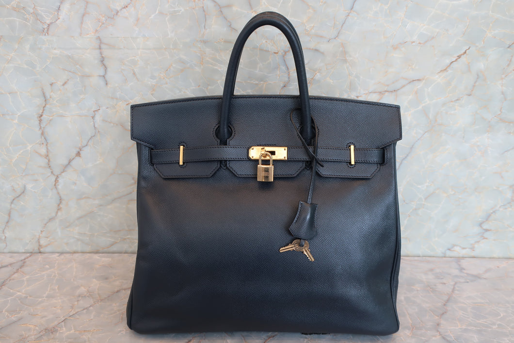 HERMES HAUT A COURROIRE 36 Bi-color Graine Couchevel leather Navy/Red 〇V Engraving Hand bag 700060061