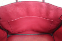 将图片加载到图库查看器，HERMES BIRKIN 30 Clemence leather Rouge Grenet A刻印 Hand bag 500080010
