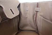 Load image into Gallery viewer, HERMES BIRKIN 30 Clemence leather Etoupe gray □M Engraving Hand bag 700120066
