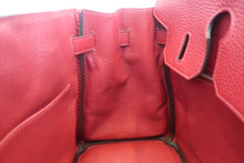 Load image into Gallery viewer, HERMES BIRKIN 30 Clemence leather Rouge Grenet A Engraving Hand bag 500080010
