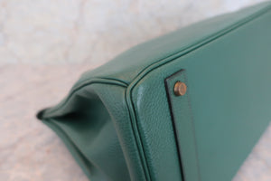 HERMES BIRKIN 40 Ardennes leather Green 〇Y刻印 Hand bag 600080116