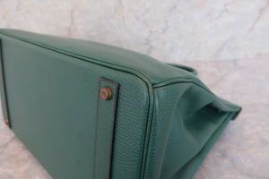 HERMES BIRKIN 40 Ardennes leather Green 〇Y刻印 Hand bag 600080116