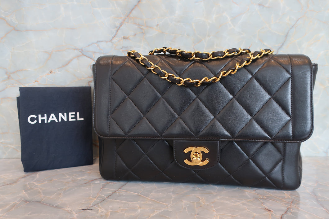 CHANEL/シャネル マトラッセチェーンショルダーバッグ ラムスキン ブラック/ゴールド金具 ショルダーバッグ 700070048