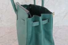 将图片加载到图库查看器，HERMES BIRKIN 40 Ardennes leather Green 〇Y刻印 Hand bag 600080116
