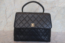 画像をギャラリービューアに読み込む, CHANEL/シャネル マトラッセ台形ハンドバッグ キャビアスキン ブラック/ゴールド金具 ハンドバッグ 800010063
