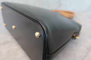 HERMES BOLIDE 35 Box carf leather/Ardennes leather Black/Natural □B刻印 Shoulder bag 600050032