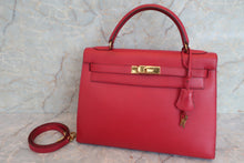 将图片加载到图库查看器，HERMES KELLY 32 Graine Couchevel leather Rouge vif 〇U刻印 Shoulder bag 600060195
