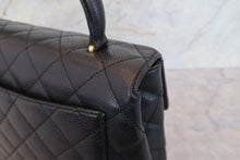 画像をギャラリービューアに読み込む, CHANEL/シャネル マトラッセ台形ハンドバッグ キャビアスキン ブラック/ゴールド金具 ハンドバッグ 800010063
