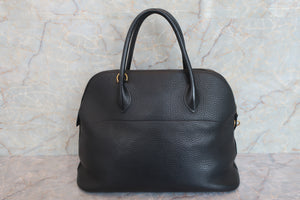 HERMES BOLIDE 35 Fjord leather Black 〇W刻印 Shoulder bag 600080078