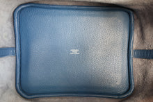Load image into Gallery viewer, HERMES PICOTIN LOCK MM Clemence leather Blue thalassa X Engraving Hand bag 700120035
