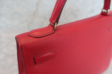 将图片加载到图库查看器，HERMES KELLY 32 Graine Couchevel leather Rouge vif 〇U刻印 Shoulder bag 600060195
