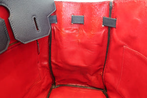 HERMES HAUT A COURROIRE 36 Bi-color Graine Couchevel leather Navy/Red 〇V Engraving Hand bag 700060061
