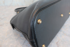 HERMES BOLIDE 35 Fjord leather Black 〇W刻印 Shoulder bag 600080078