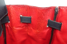 Load image into Gallery viewer, HERMES HAUT A COURROIRE 36 Bi-color Graine Couchevel leather Navy/Red 〇V Engraving Hand bag 700060061
